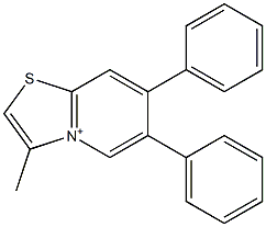 3-methyl-6,7-diphenyl[1,3]thiazolo[3,2-a]pyridin-4-ium Struktur