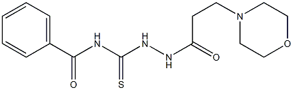 N-({2-[3-(4-morpholinyl)propanoyl]hydrazino}carbothioyl)benzamide Struktur