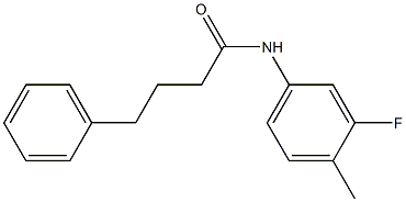 N-(3-fluoro-4-methylphenyl)-4-phenylbutanamide Struktur