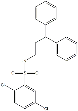 2,5-dichloro-N-(3,3-diphenylpropyl)benzenesulfonamide Struktur