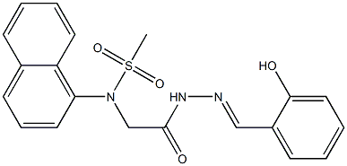 N-{2-[2-(2-hydroxybenzylidene)hydrazino]-2-oxoethyl}-N-(1-naphthyl)methanesulfonamide Struktur