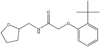 2-(2-tert-butylphenoxy)-N-(tetrahydro-2-furanylmethyl)acetamide Struktur