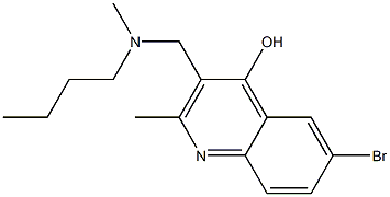 6-bromo-3-{[butyl(methyl)amino]methyl}-2-methyl-4-quinolinol Struktur