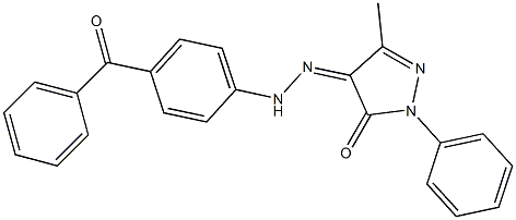 3-methyl-1-phenyl-1H-pyrazole-4,5-dione 4-[(4-benzoylphenyl)hydrazone] Struktur