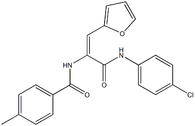 N-[1-[(4-chloroanilino)carbonyl]-2-(2-furyl)vinyl]-4-methylbenzamide Struktur