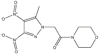 4-({3,4-bisnitro-5-methyl-1H-pyrazol-1-yl}acetyl)morpholine Struktur