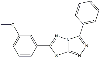 methyl 3-(3-phenyl[1,2,4]triazolo[3,4-b][1,3,4]thiadiazol-6-yl)phenyl ether Struktur