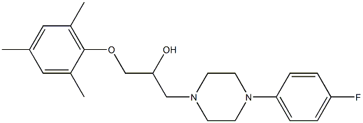 1-[4-(4-fluorophenyl)piperazin-1-yl]-3-(mesityloxy)propan-2-ol Struktur