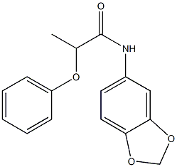 N-(1,3-benzodioxol-5-yl)-2-phenoxypropanamide Struktur