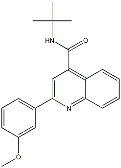 N-(tert-butyl)-2-(3-methoxyphenyl)-4-quinolinecarboxamide Struktur