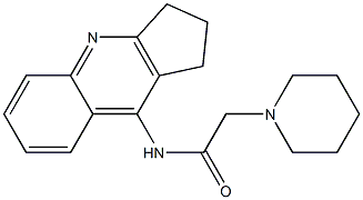 N-(2,3-dihydro-1H-cyclopenta[b]quinolin-9-yl)-2-(1-piperidinyl)acetamide Struktur