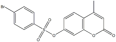 4-methyl-2-oxo-2H-chromen-7-yl 4-bromobenzenesulfonate Struktur