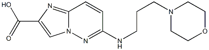 6-{[3-(4-morpholinyl)propyl]amino}imidazo[1,2-b]pyridazine-2-carboxylic acid Struktur