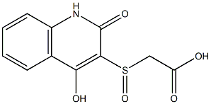 [(4-hydroxy-2-oxo-1,2-dihydro-3-quinolinyl)sulfinyl]acetic acid Struktur