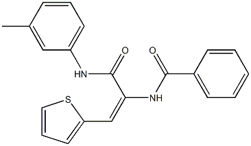 N-[2-(2-thienyl)-1-(3-toluidinocarbonyl)vinyl]benzamide Struktur