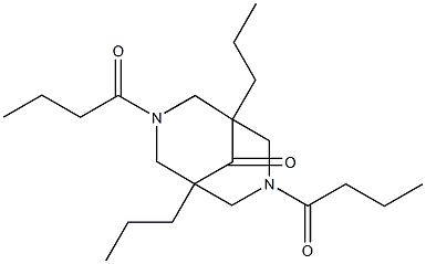 3,7-dibutyryl-1,5-dipropyl-3,7-diazabicyclo[3.3.1]nonan-9-one Struktur