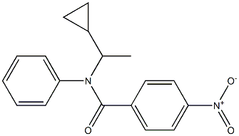 N-(1-cyclopropylethyl)-4-nitro-N-phenylbenzamide Struktur