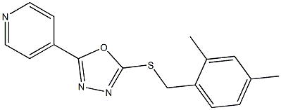 2,4-dimethylbenzyl 5-(4-pyridinyl)-1,3,4-oxadiazol-2-yl sulfide Struktur