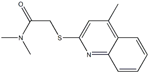 N,N-dimethyl-2-[(4-methyl-2-quinolinyl)sulfanyl]acetamide Struktur