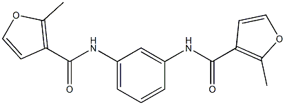 2-methyl-N-{3-[(2-methyl-3-furoyl)amino]phenyl}-3-furamide Struktur