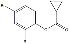 2,4-dibromophenyl cyclopropanecarboxylate Struktur