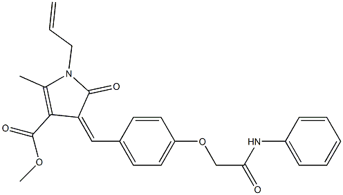 methyl 1-allyl-4-[4-(2-anilino-2-oxoethoxy)benzylidene]-2-methyl-5-oxo-4,5-dihydro-1H-pyrrole-3-carboxylate Struktur