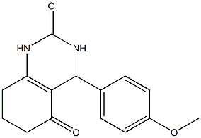 4-(4-methoxyphenyl)-4,6,7,8-tetrahydro-2,5(1H,3H)-quinazolinedione Struktur