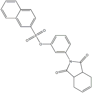 3-(1,3-dioxo-1,3,3a,4,7,7a-hexahydro-2H-isoindol-2-yl)phenyl 2-naphthalenesulfonate Struktur