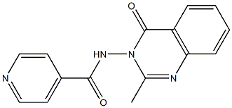 N-(2-methyl-4-oxo-3(4H)-quinazolinyl)isonicotinamide Struktur