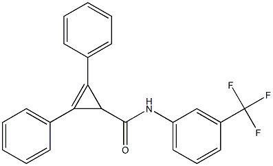 2,3-diphenyl-N-[3-(trifluoromethyl)phenyl]-2-cyclopropene-1-carboxamide Struktur