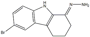 6-bromo-2,3,4,9-tetrahydro-1H-carbazol-1-one hydrazone Struktur