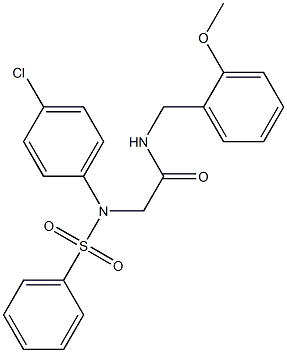 2-[4-chloro(phenylsulfonyl)anilino]-N-(2-methoxybenzyl)acetamide Struktur