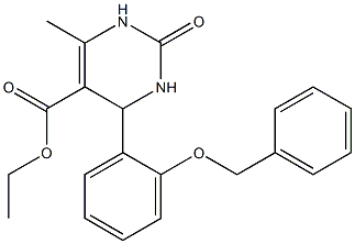 ethyl 4-[2-(benzyloxy)phenyl]-6-methyl-2-oxo-1,2,3,4-tetrahydro-5-pyrimidinecarboxylate Struktur