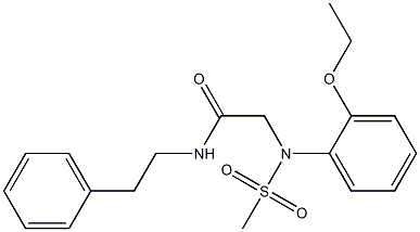 2-[2-ethoxy(methylsulfonyl)anilino]-N-(2-phenylethyl)acetamide Struktur