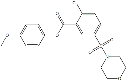 4-methoxyphenyl 2-chloro-5-(4-morpholinylsulfonyl)benzoate Struktur