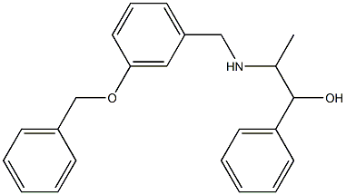 2-{[3-(benzyloxy)benzyl]amino}-1-phenyl-1-propanol Struktur