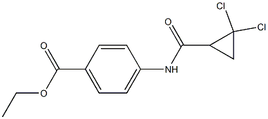 ethyl 4-{[(2,2-dichlorocyclopropyl)carbonyl]amino}benzoate Struktur