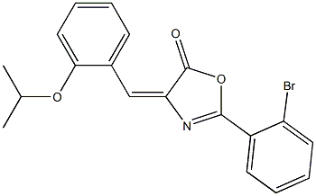 2-(2-bromophenyl)-4-(2-isopropoxybenzylidene)-1,3-oxazol-5(4H)-one Struktur