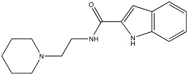 N-[2-(1-piperidinyl)ethyl]-1H-indole-2-carboxamide Struktur