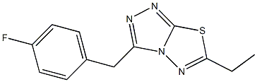 6-ethyl-3-(4-fluorobenzyl)[1,2,4]triazolo[3,4-b][1,3,4]thiadiazole Struktur