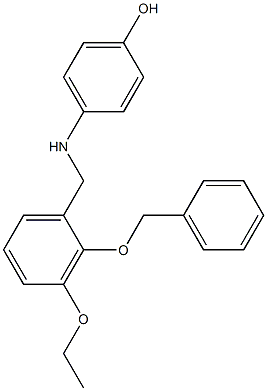 4-{[2-(benzyloxy)-3-ethoxybenzyl]amino}phenol Struktur