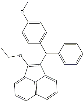 1-ethoxy-2-[(4-methoxyphenyl)(phenyl)methyl]acenaphthylene Struktur