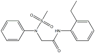 N-(2-ethylphenyl)-2-[(methylsulfonyl)anilino]acetamide Struktur