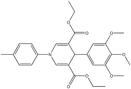 diethyl 1-(4-methylphenyl)-4-(3,4,5-trimethoxyphenyl)-1,4-dihydro-3,5-pyridinedicarboxylate Struktur