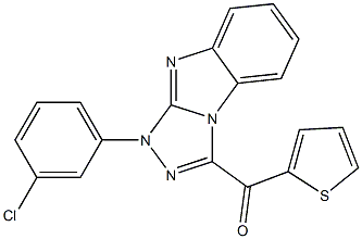 [1-(3-chlorophenyl)-1H-[1,2,4]triazolo[4,3-a]benzimidazol-3-yl](2-thienyl)methanone Struktur