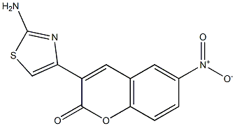 3-(2-amino-1,3-thiazol-4-yl)-6-nitro-2H-chromen-2-one Struktur