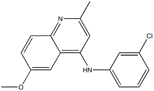 N-(3-chlorophenyl)-6-methoxy-2-methyl-4-quinolinamine Struktur