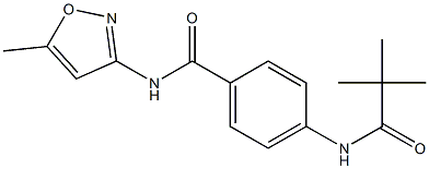 4-[(2,2-dimethylpropanoyl)amino]-N-(5-methyl-3-isoxazolyl)benzamide Struktur