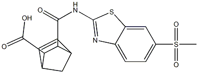 3-({[6-(methylsulfonyl)-1,3-benzothiazol-2-yl]amino}carbonyl)bicyclo[2.2.1]hept-5-ene-2-carboxylic acid Struktur