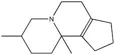 3,10b-dimethyl-1,2,3,4,6,7,8,9,10,10b-decahydrocyclopenta[a]quinolizine Struktur